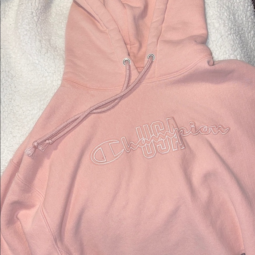 Champion Pink Crop Hoodie